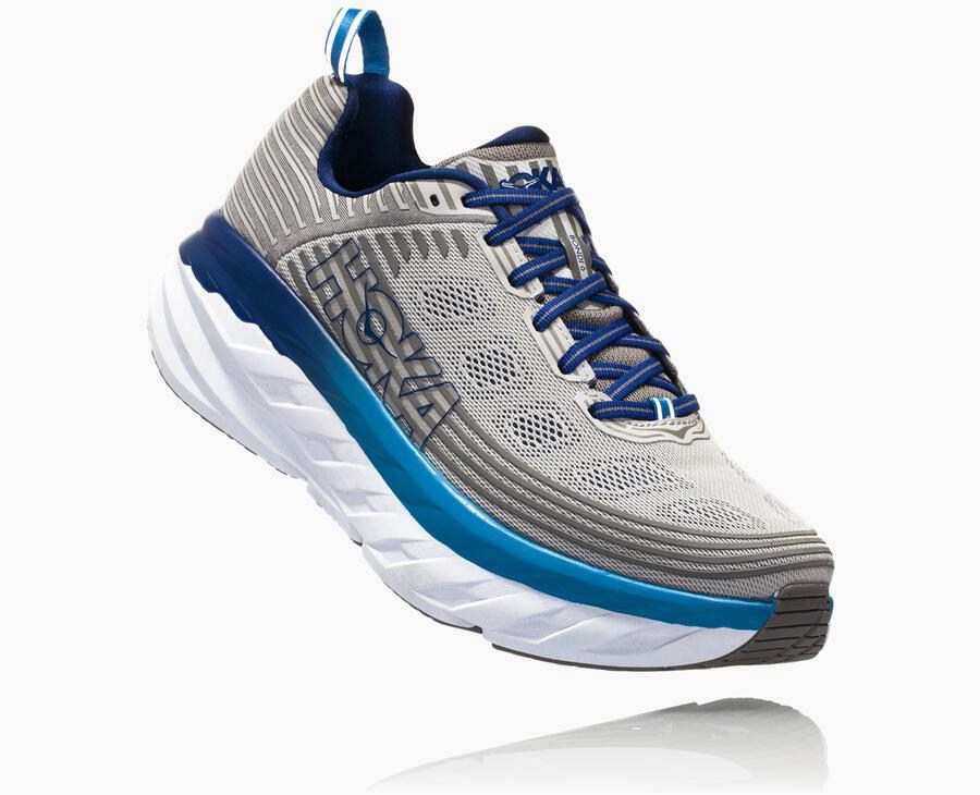 Zapatillas Running Hoka One One Hombre - Bondi 6 - Gris - ZPK093468